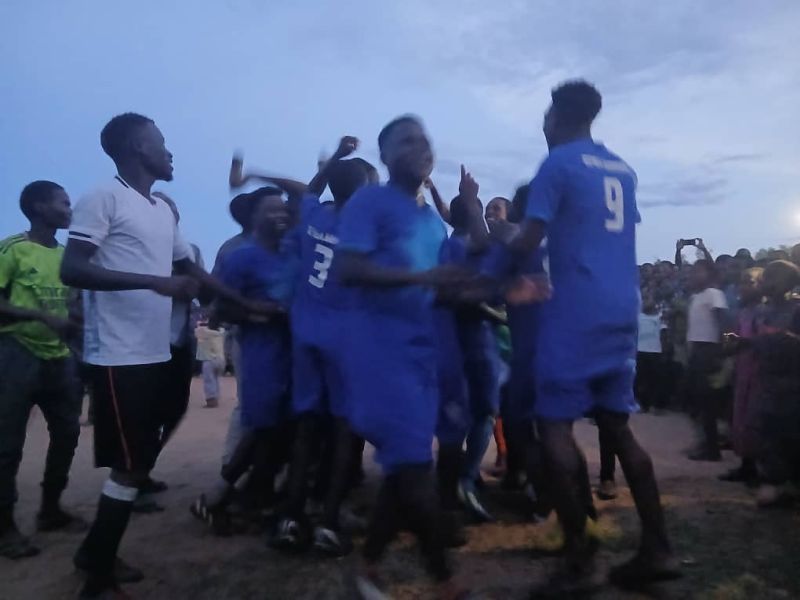 Ausgelassene Siegesfeier