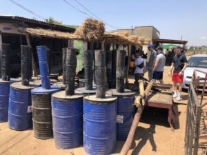 Neue Ladung Pyrolysetonnen