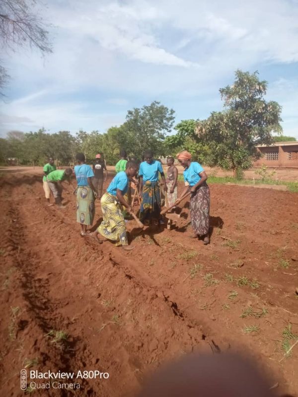Frauen und Mädchen bei der Feldarbeit